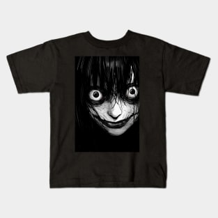 Creepy manga CLOWN horror Halloween Frightening Kids T-Shirt